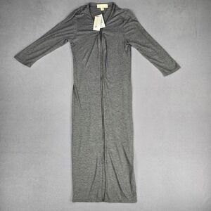 Nicki Minaj Dress Womens Medium Gray Mock Neck Zip Sweater Bodycon Midi
